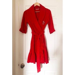 Juicy Couture Hearts Velour bathrobe